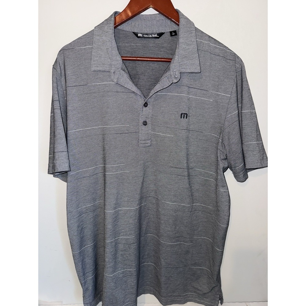 Travis Mathew More Betterness Golf Polo Shirt Large Heather Grey